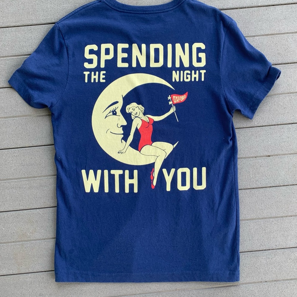JCrew x Oxford Pennant Spending the Night with you tshirt size small